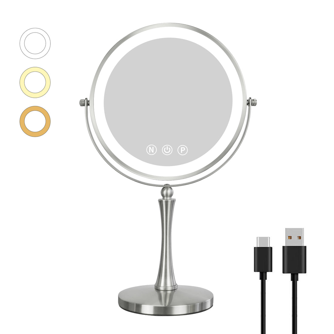 Ogee Lighted Tabletop Vanity mirror