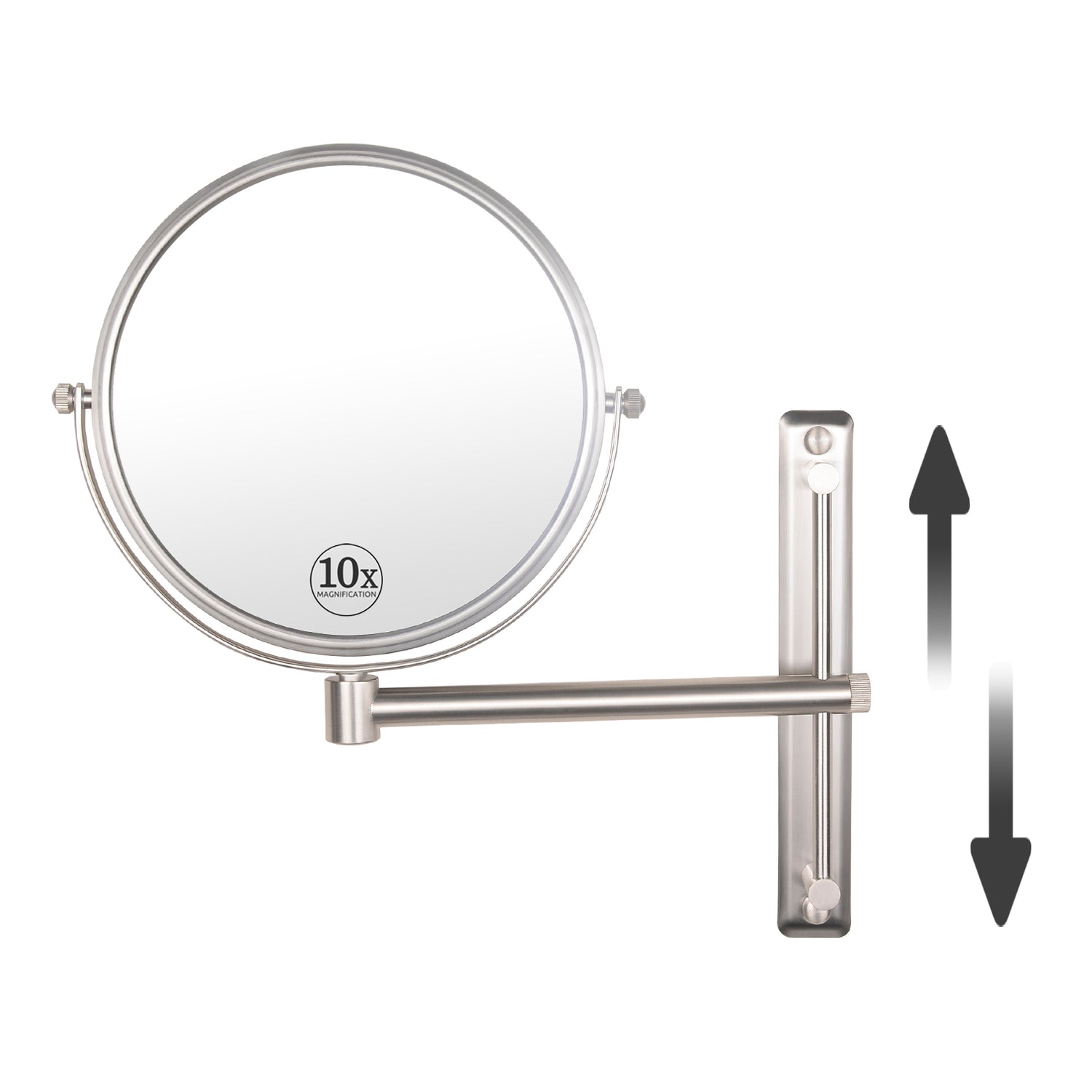 Adjustable Height Wall Mounted Makeup Mirror