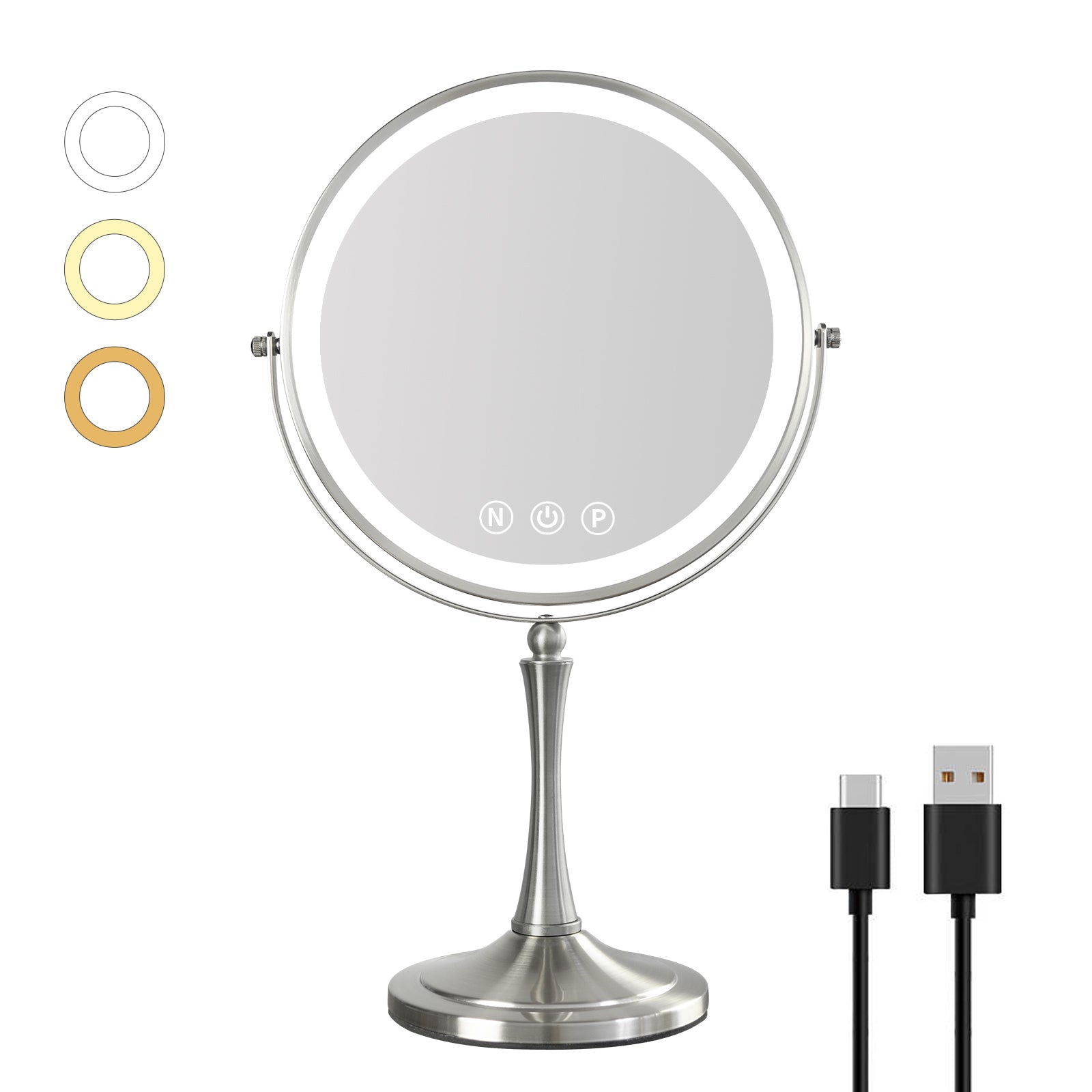 Ogee Lighted Tabletop Vanity mirror