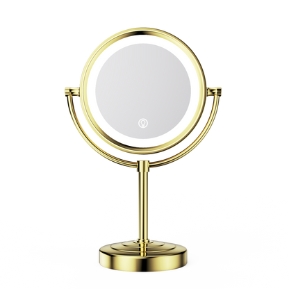 HEAVY-DUTY Smart Tabletop Gold Vanity Mirror