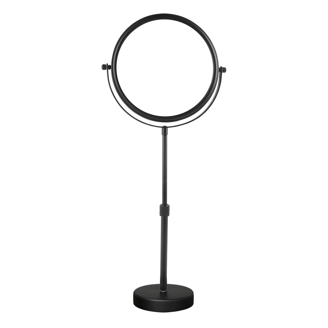 Satin Black Adjustable Height Makeup Mirror