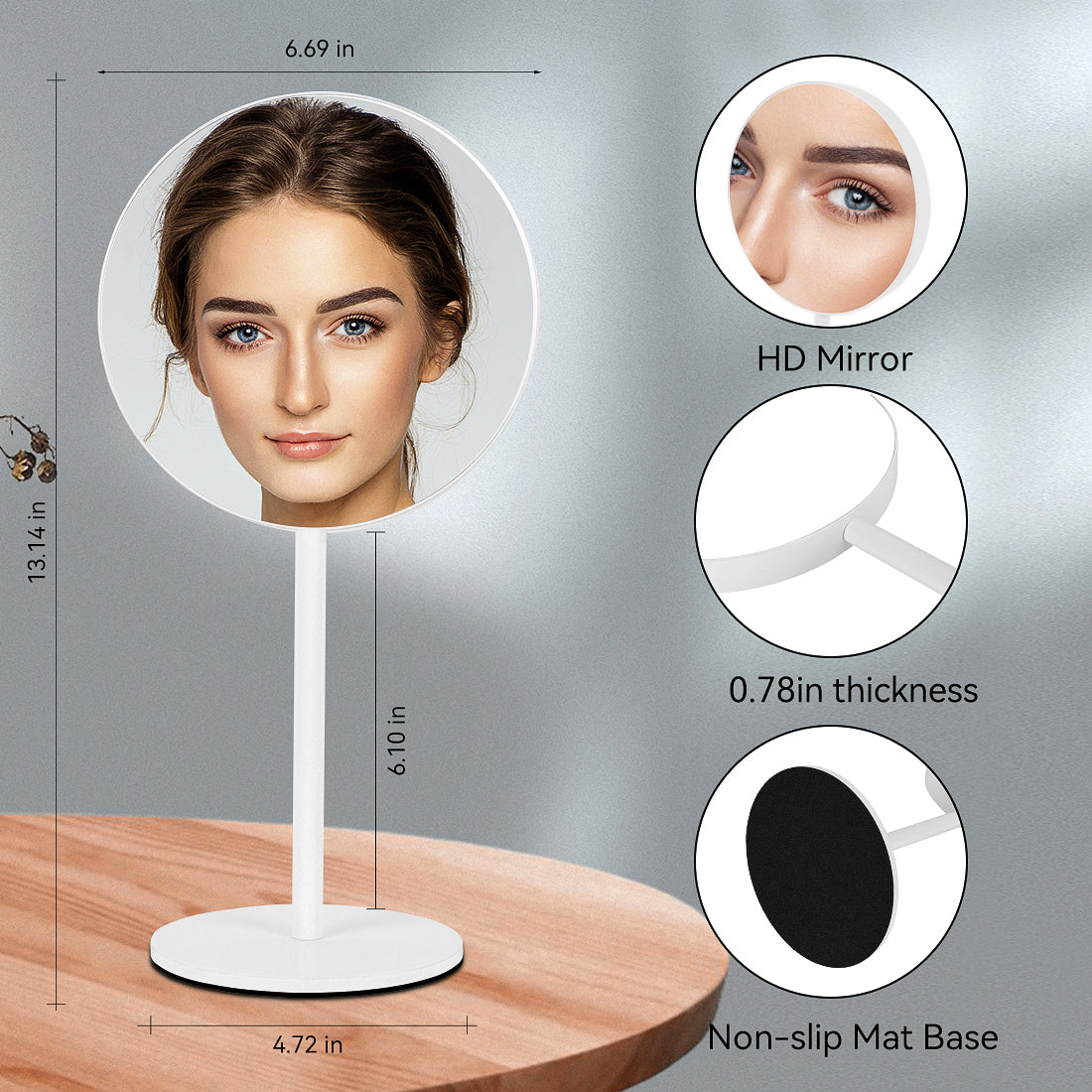 Vivid Dual-sided Makeup Mirror