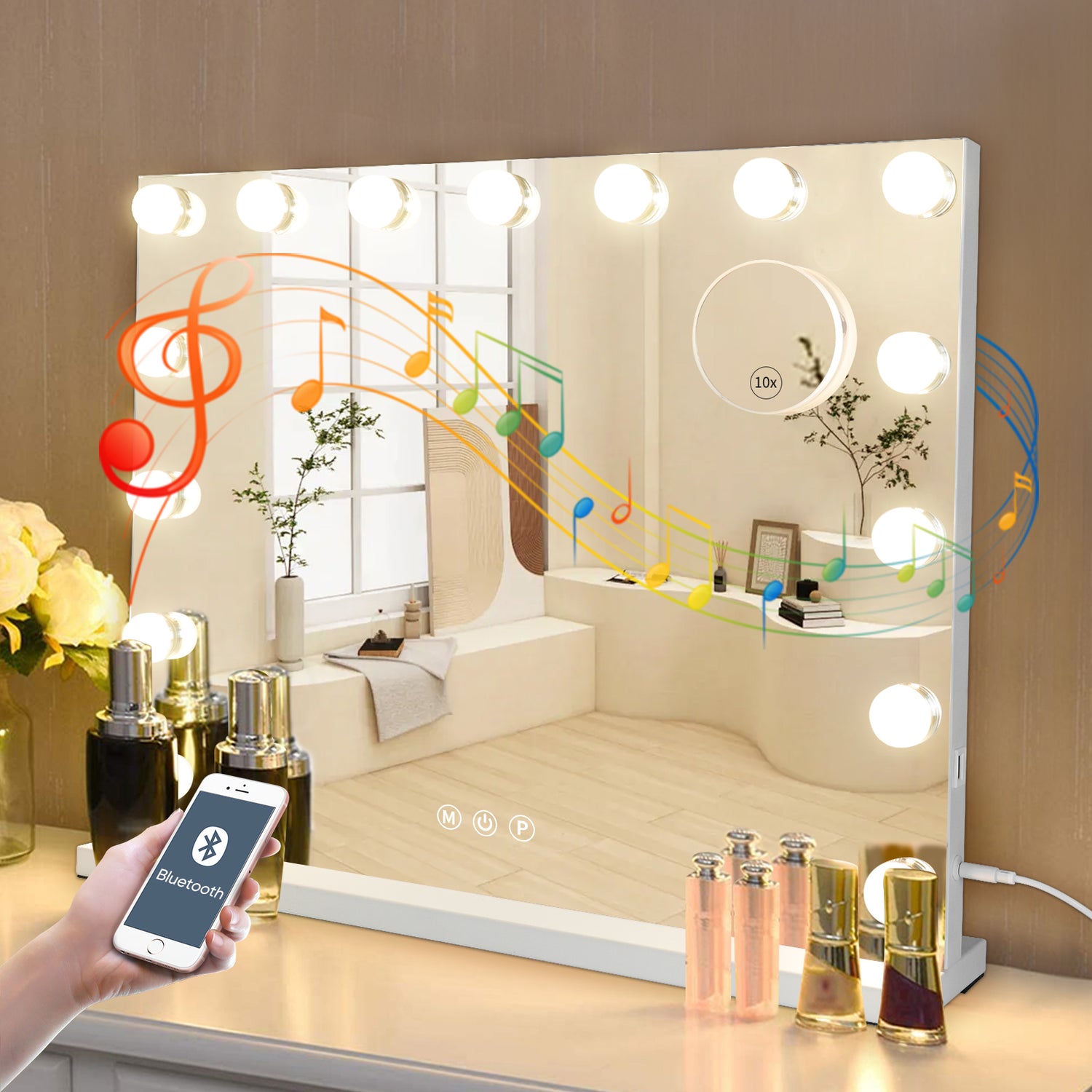 Bluetooth Hollywood Makeup Mirror