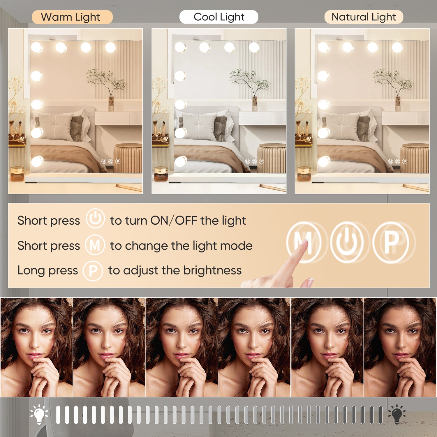 Bluetooth Hollywood Makeup Mirror