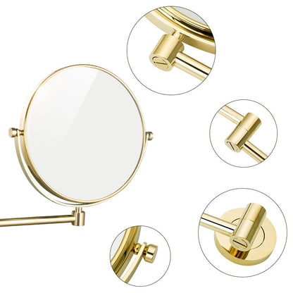 Gold Wall Mounted Makeup Mirror