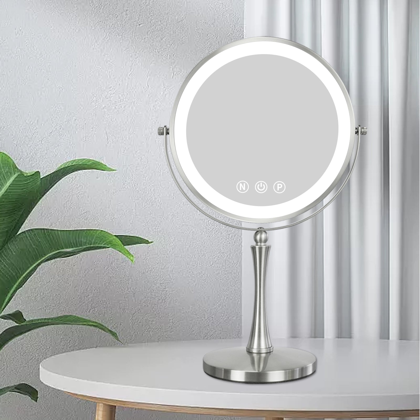 Ogee Lighted Tabletop Vanity mirror